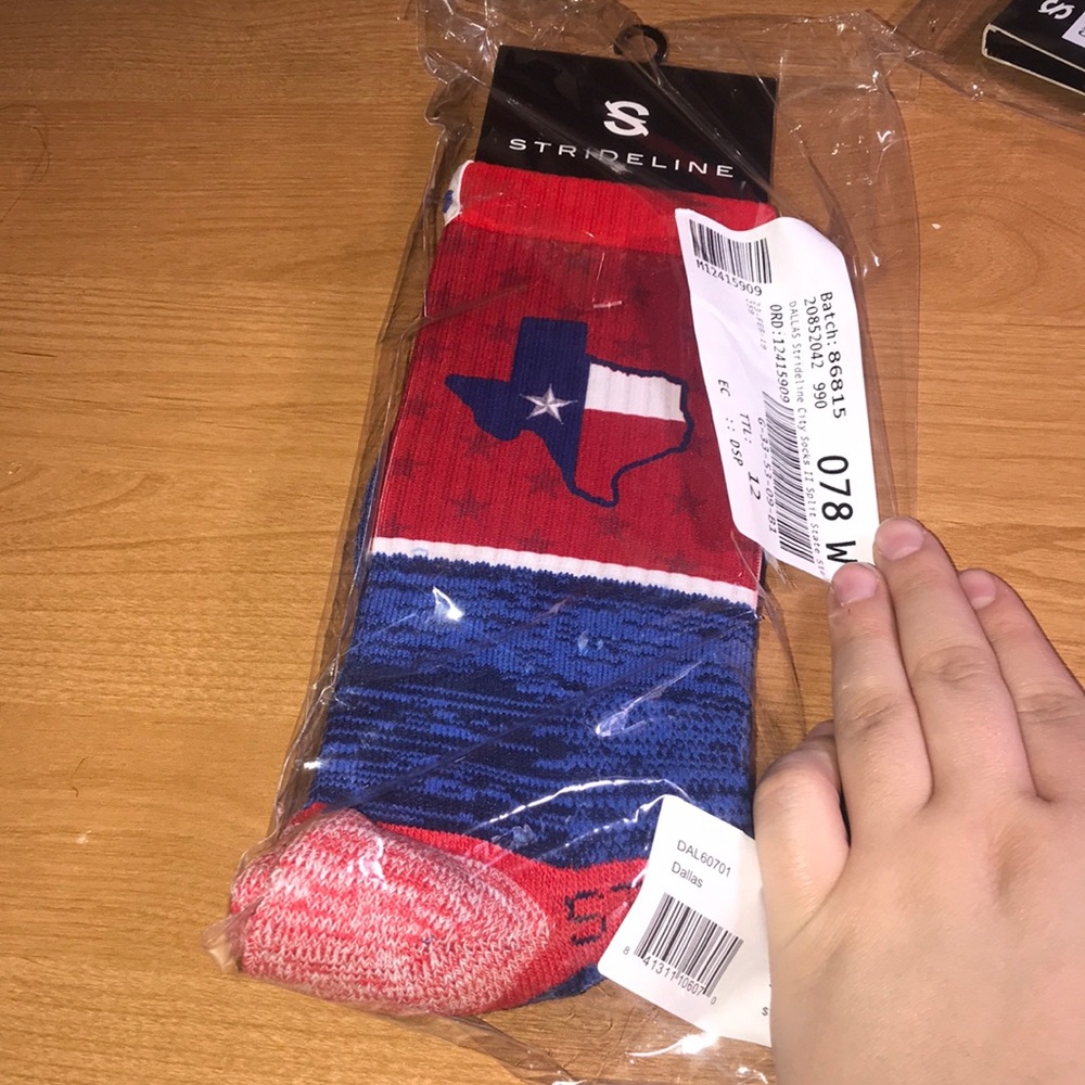 Dallas Texas Strideline Red and Blue Socks